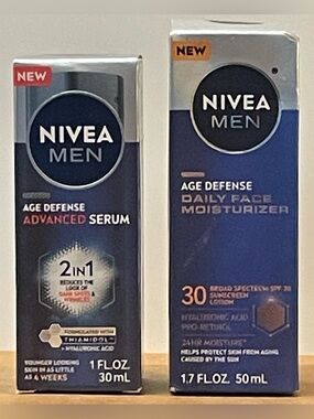 NIVEA MEN Age Defense Daily Face Moisturizer & Serum Duo